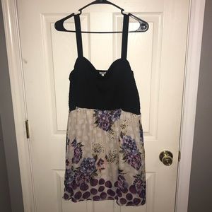 Floral strapless dress